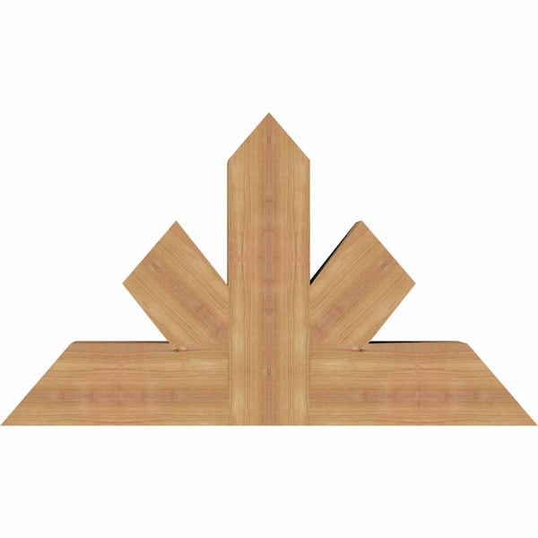 Ekena Millwork Saratoga Timber Gable Bracket, Western Red Cedar, 36"W x 21"H x 5 1/2"D x 5 1/2"F, 14/12 Pitch GBW036X21X0606SAR00SWR - main